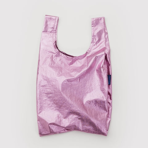 Baby Baggu Blush Metallic – kompakte faltbare Tasche aus recyceltem Nylon