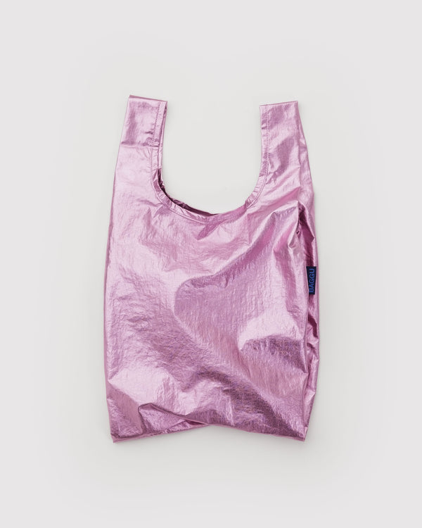 Baby Baggu Blush Metallic – kompakte faltbare Tasche aus recyceltem Nylon